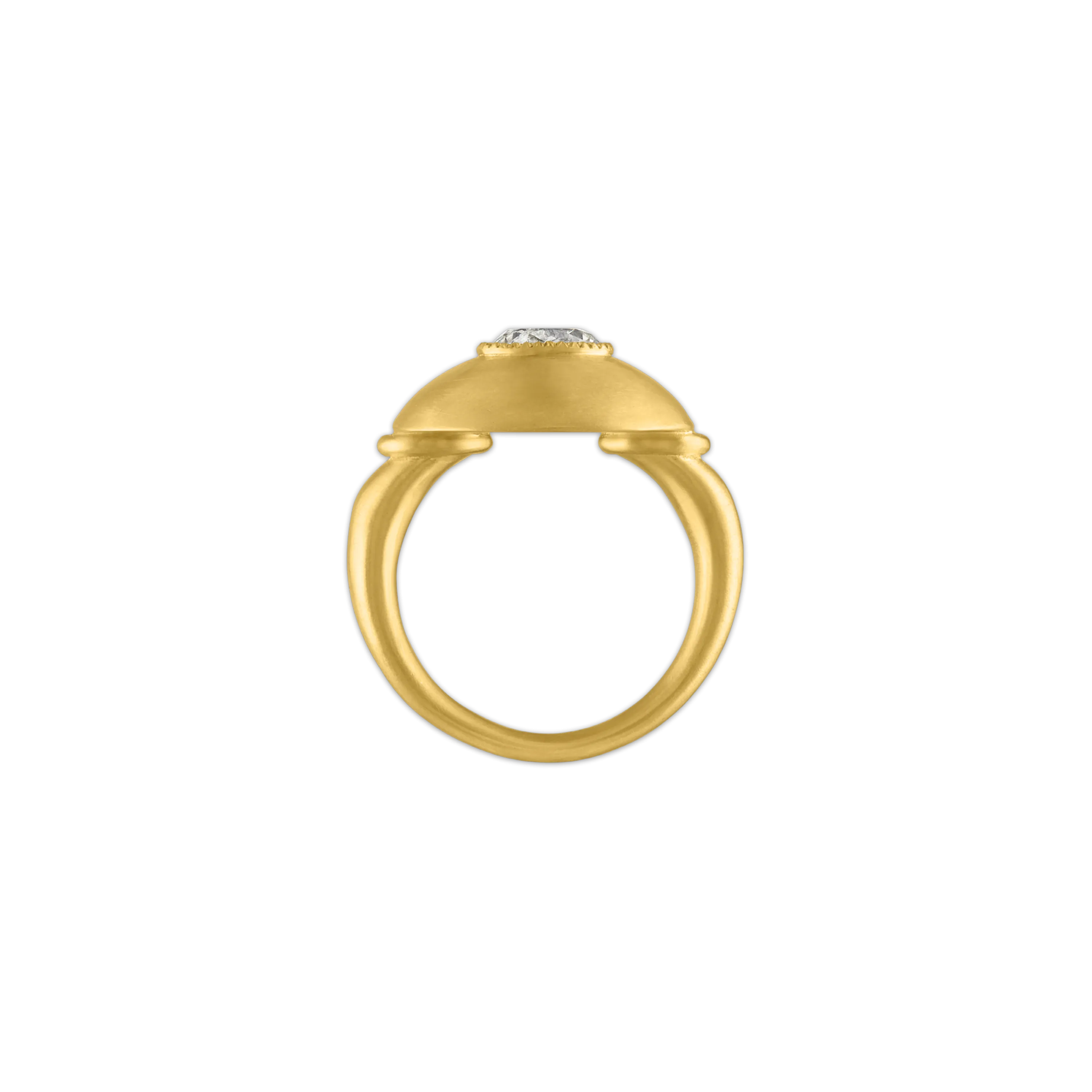 Diamond Bulla Dome Ring