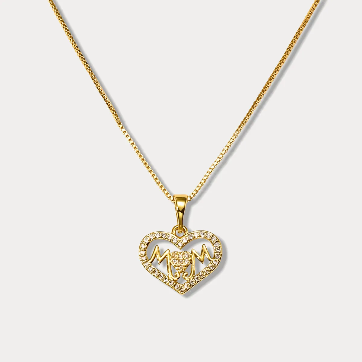 Diamond Mom Love Pendent Necklace