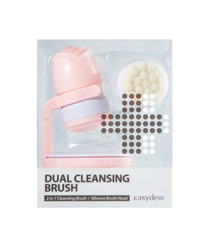 Easydew Dual Cleansing Brush Facial Deep Clean Pore Blackheads Sebum Skincare