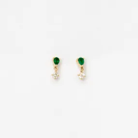 Emerald Drop Studs