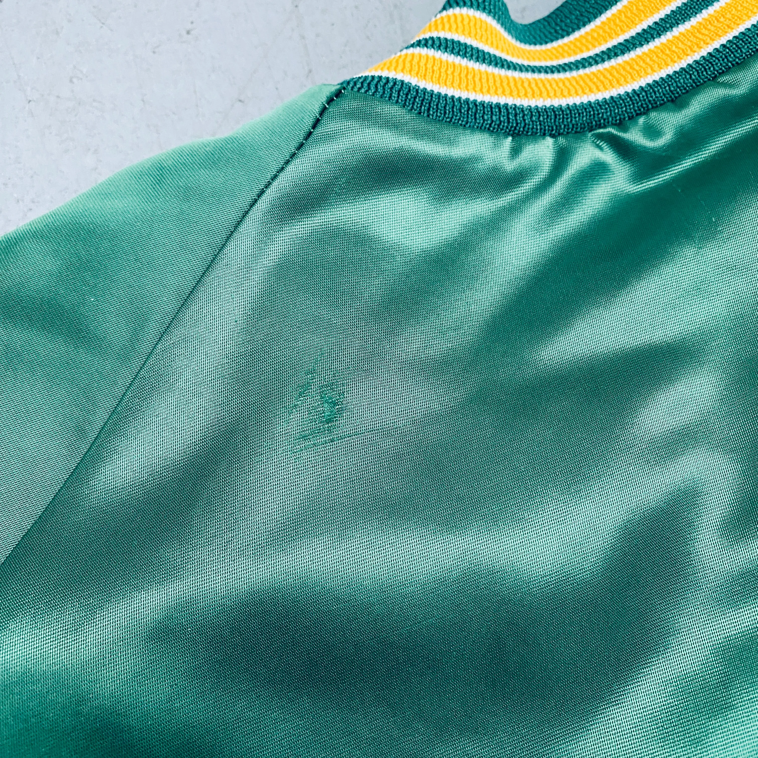 Green Bay Packers: 1990's Chalk Line Satin Bomber Jacket (L)