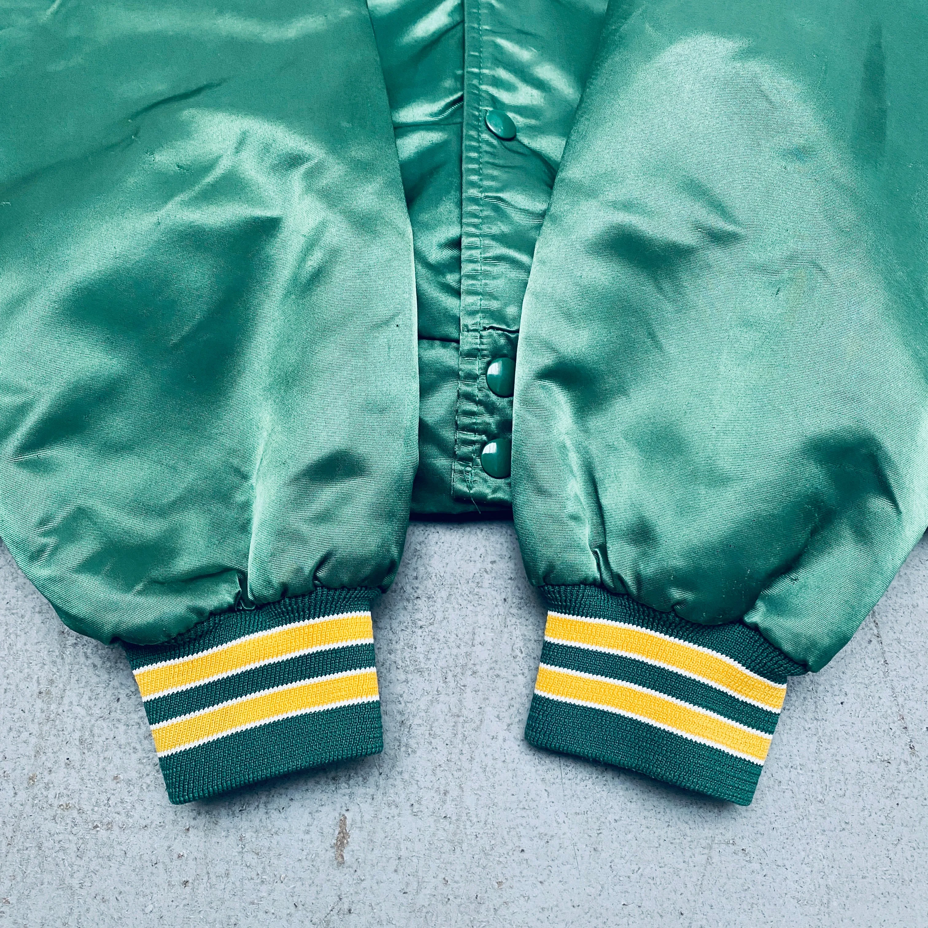 Green Bay Packers: 1990's Chalk Line Satin Bomber Jacket (L)