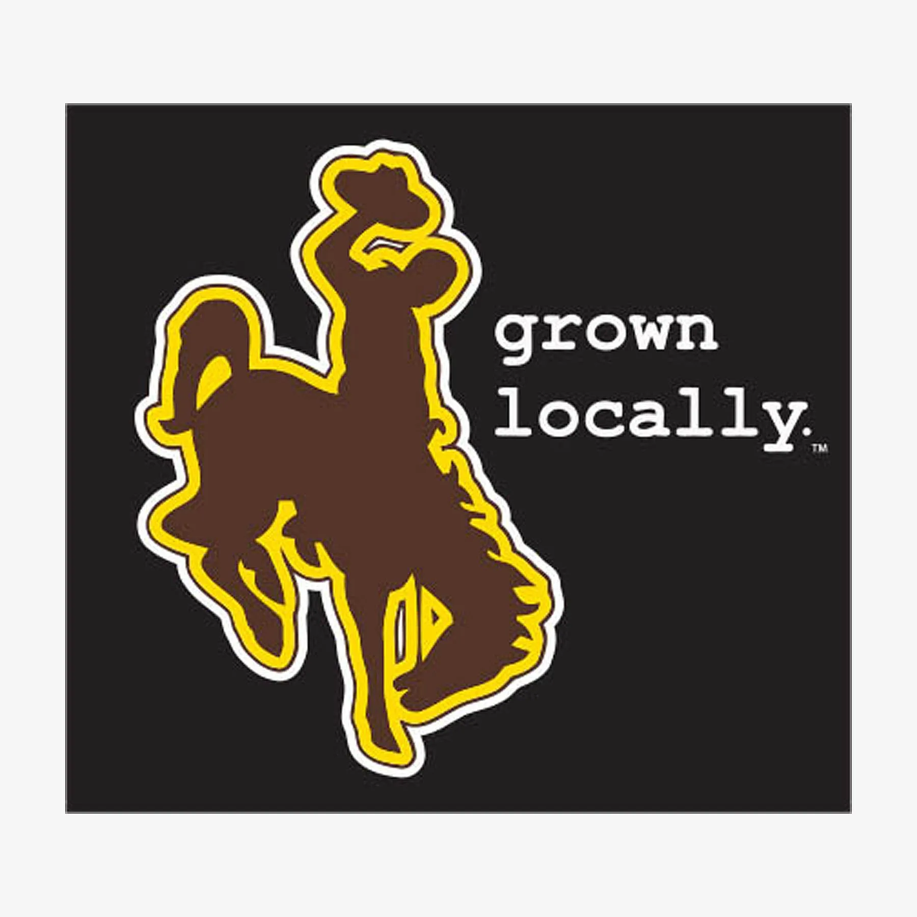 Grown Locally Wyoming Cowboy Sticker