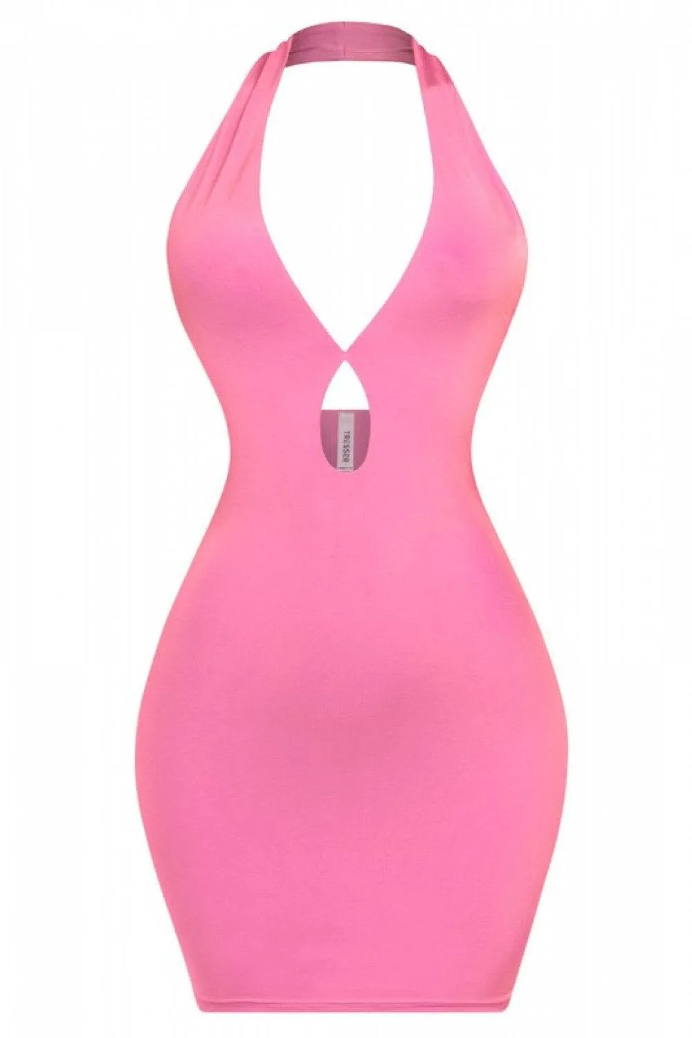 Harleen Pink Halter Mini Dress