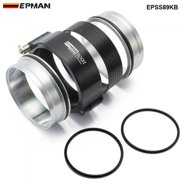 HD Exhaust V-band Clamp w Flange System Assembly For 3.5 89mm Radiator Hose Wastegate Flanges Turbo Dump Pipe EPSS89KB