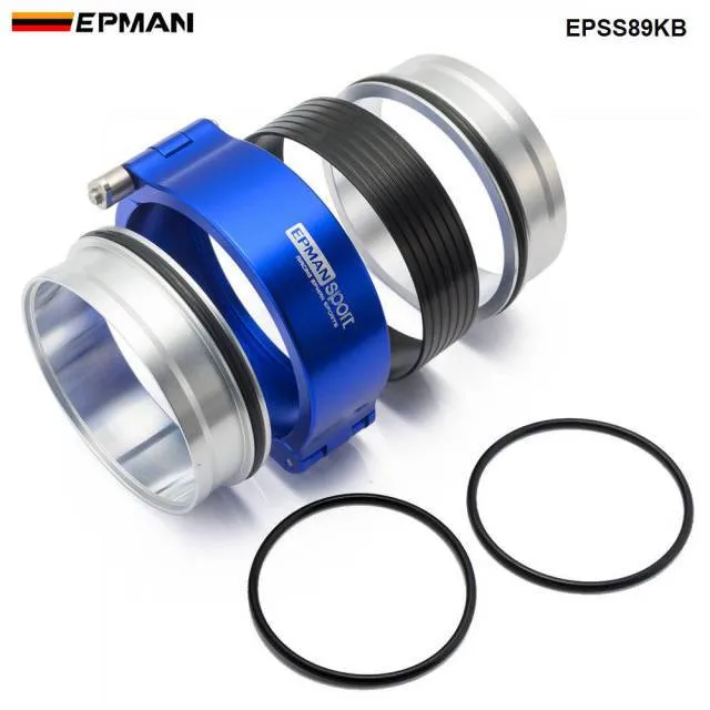 HD Exhaust V-band Clamp w Flange System Assembly For 3.5 89mm Radiator Hose Wastegate Flanges Turbo Dump Pipe EPSS89KB