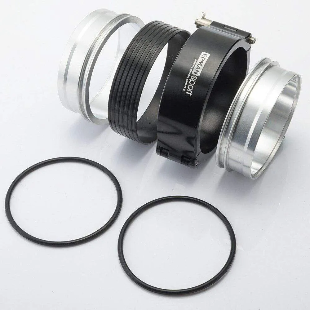 HD Exhaust V-band Clamp w Flange System Assembly For 3.5 89mm Radiator Hose Wastegate Flanges Turbo Dump Pipe EPSS89KB