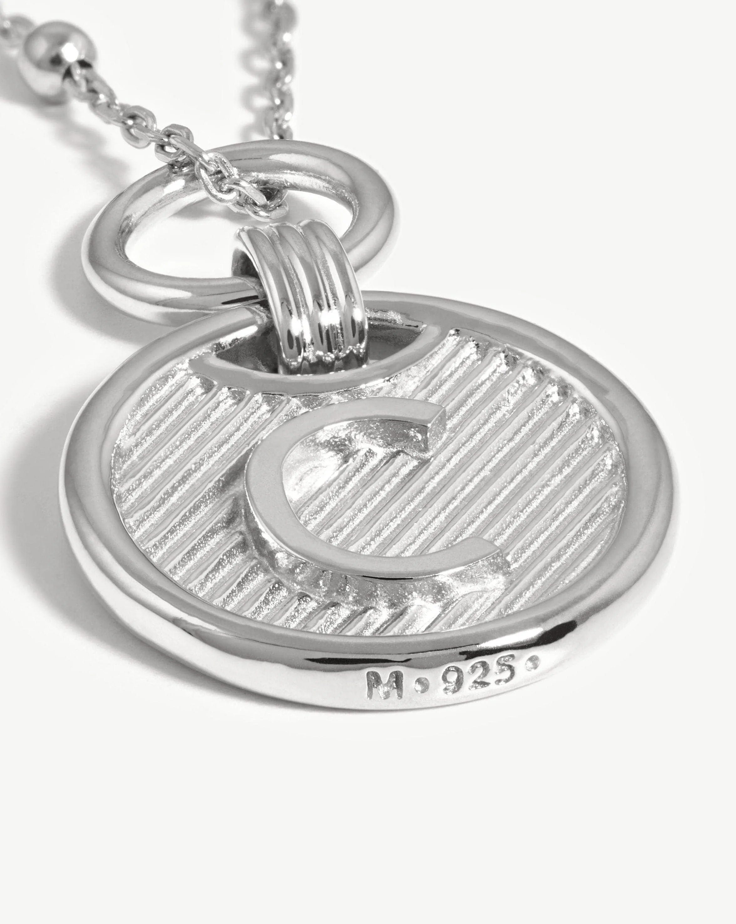 Initial Pendant Necklace - Initial B | Sterling Silver