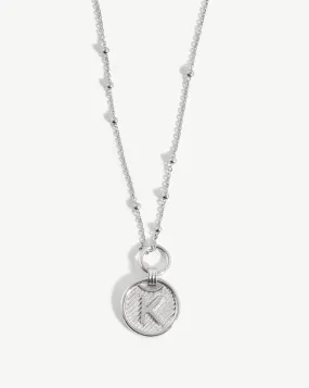 Initial Pendant Necklace - Initial K | Sterling Silver