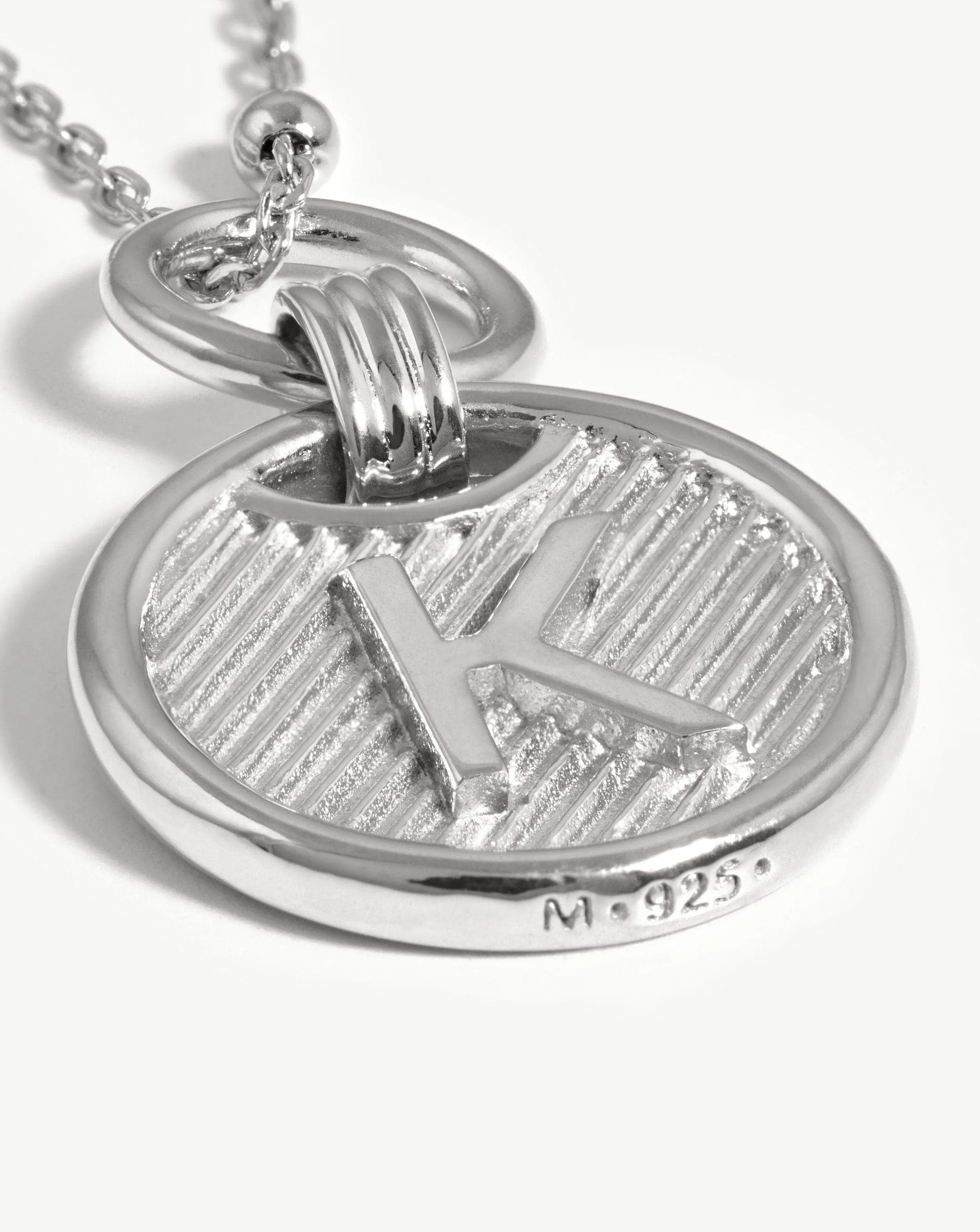 Initial Pendant Necklace - Initial K | Sterling Silver