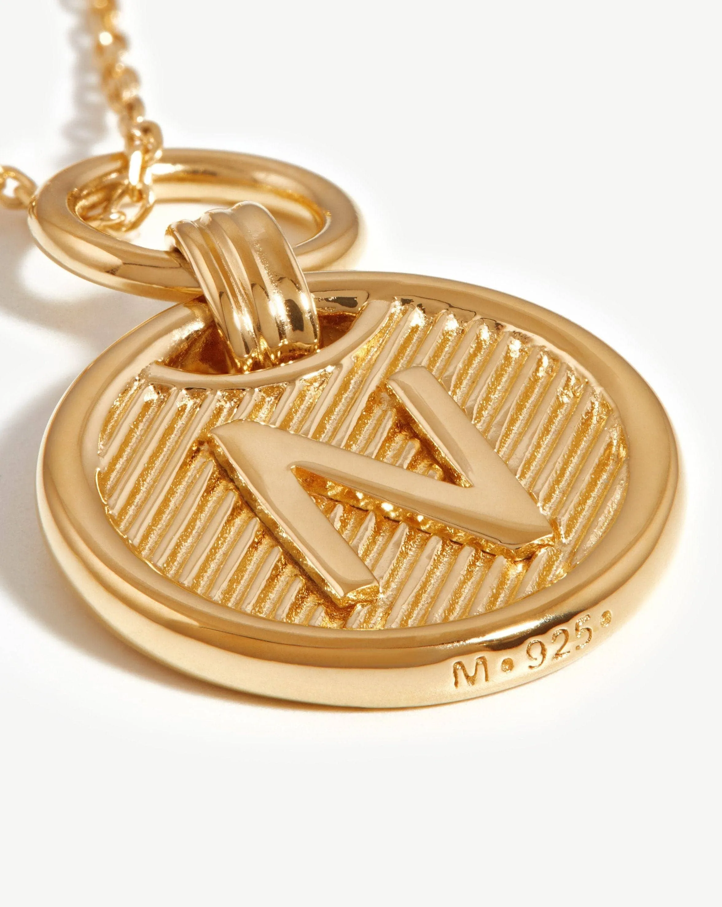 Initial Pendant Necklace - Initial N | 18ct Gold Plated Vermeil