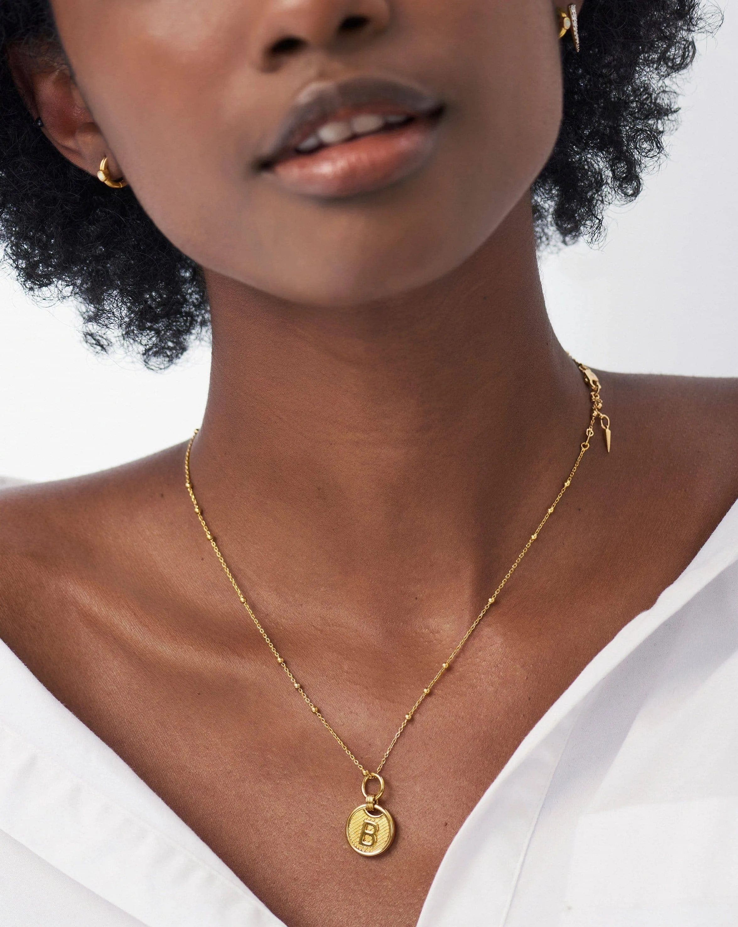 Initial Pendant Necklace - Initial N | 18ct Gold Plated Vermeil