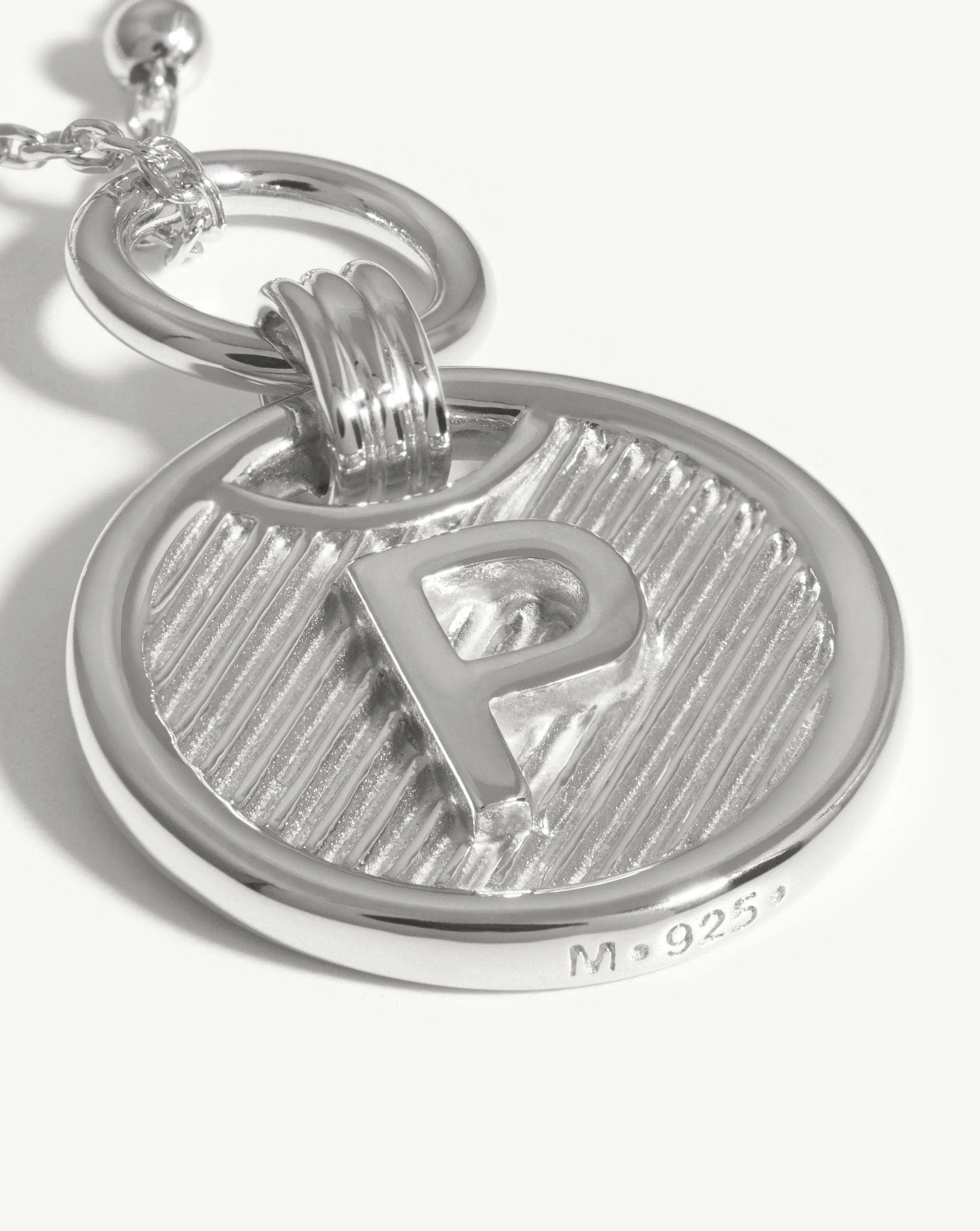 Initial Pendant Necklace - Initial P | Sterling Silver