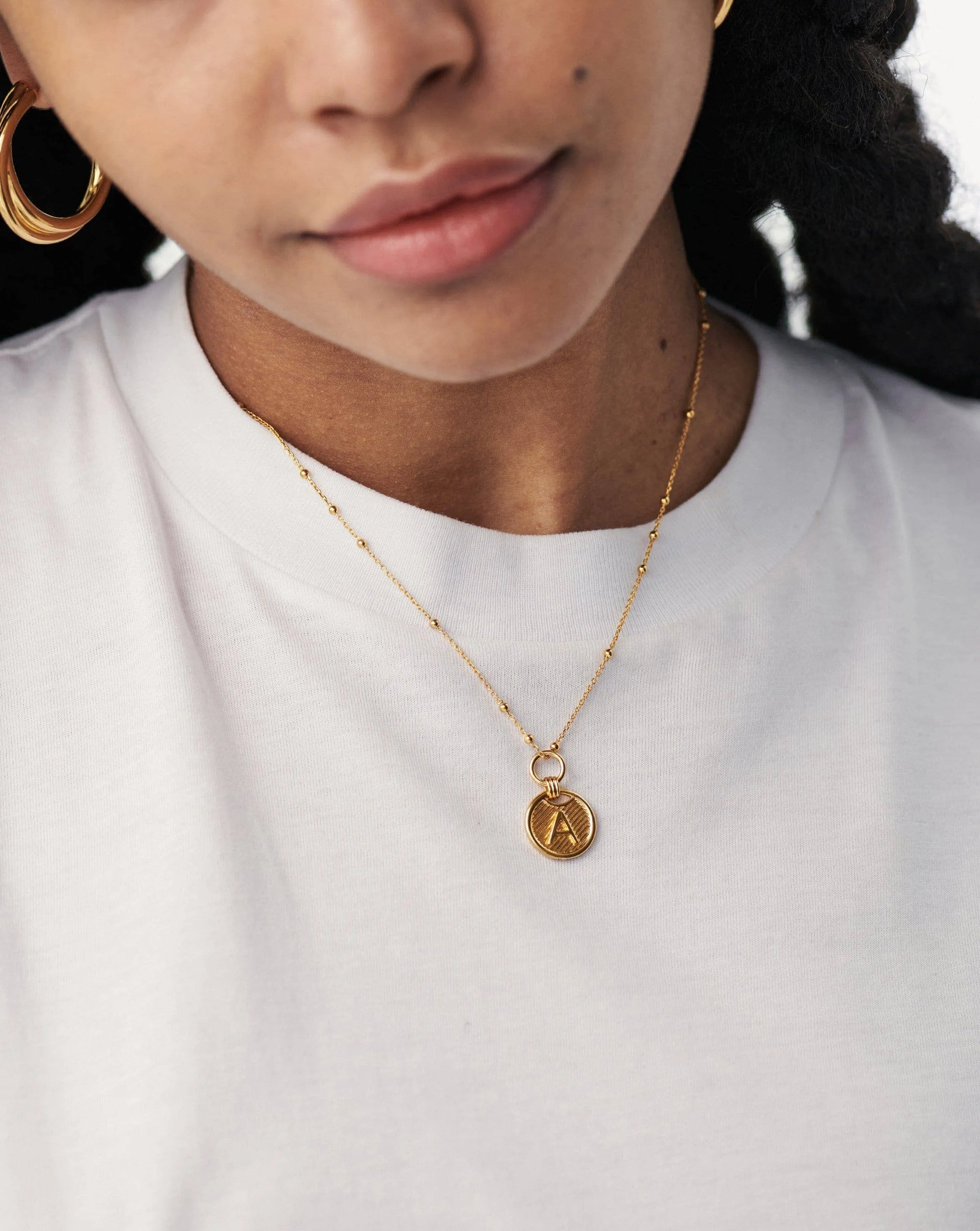 Initial Pendant Necklace - Initial T | 18ct Gold Plated Vermeil