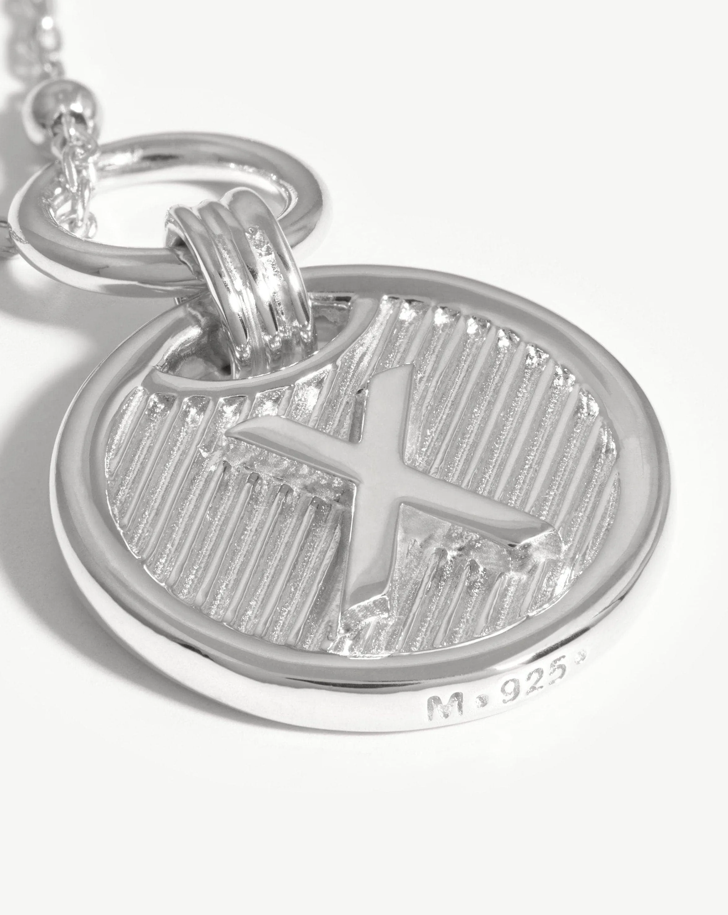 Initial Pendant Necklace - Initial X | Sterling Silver