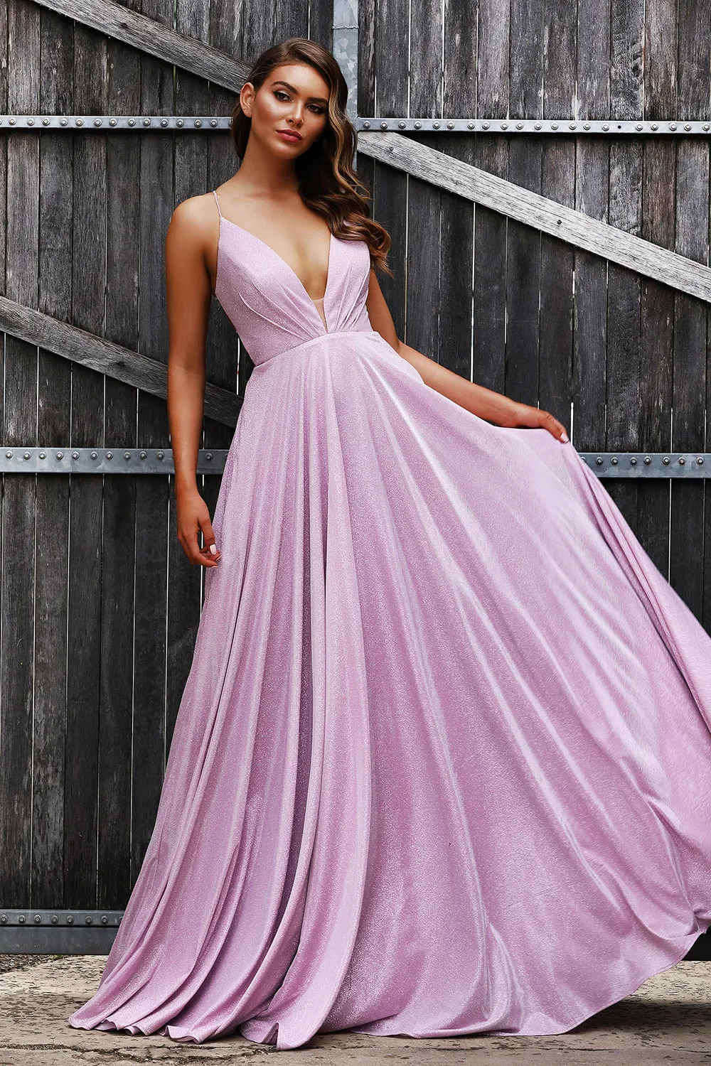 JX2106 Gown by Jadore- Pink