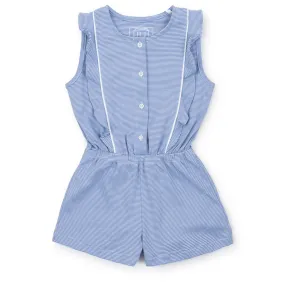 Lila and Hayes - Lola Romper - Blue and White Stripes