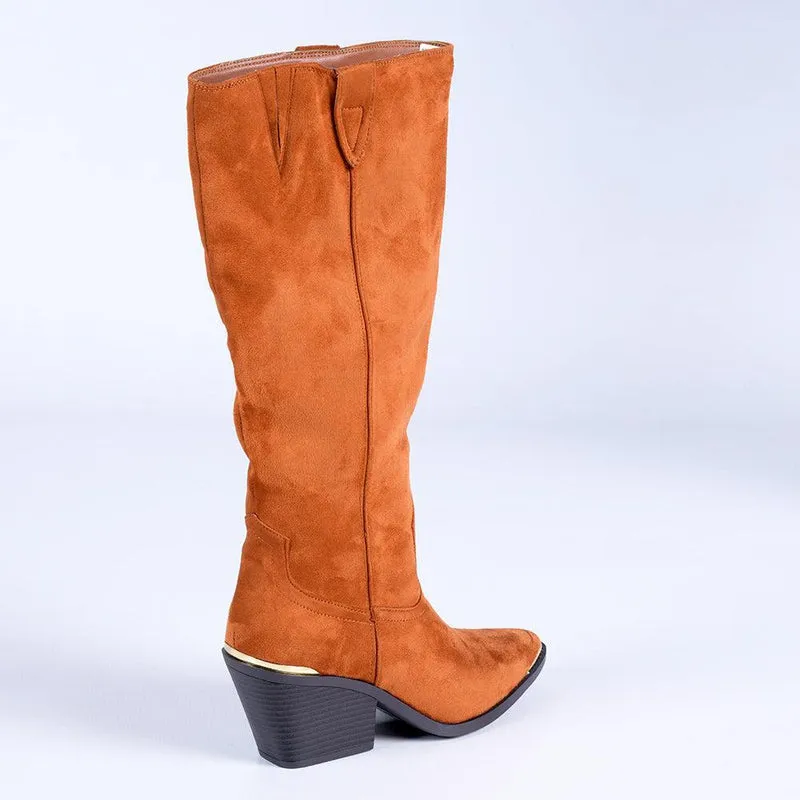 Madison Western Cowboy Boots - Tan