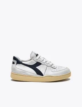 Mi Basket Low Used Sneaker, White/Blue