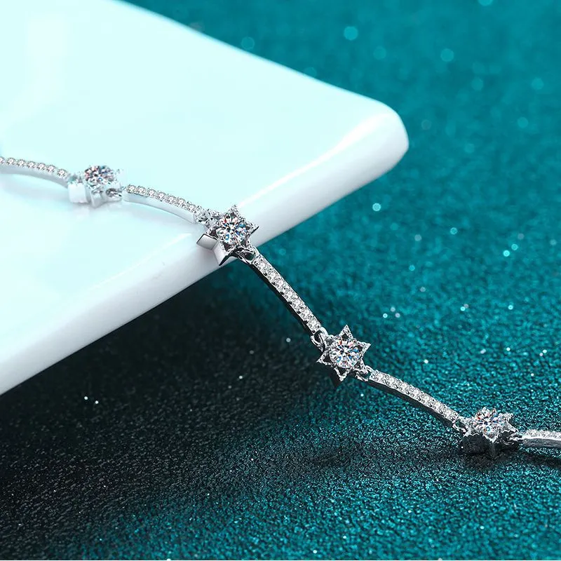 Micro Diamond Hexagonal Moissanite Bracelet