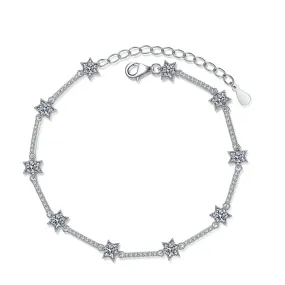 Micro Diamond Hexagonal Moissanite Bracelet