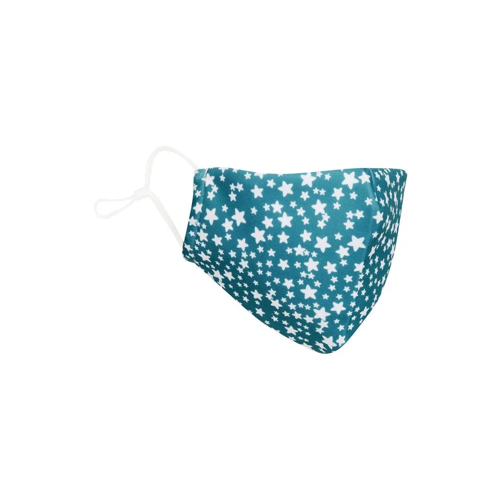 MIMI & LULA - Teal Star Print Face Mask - Child