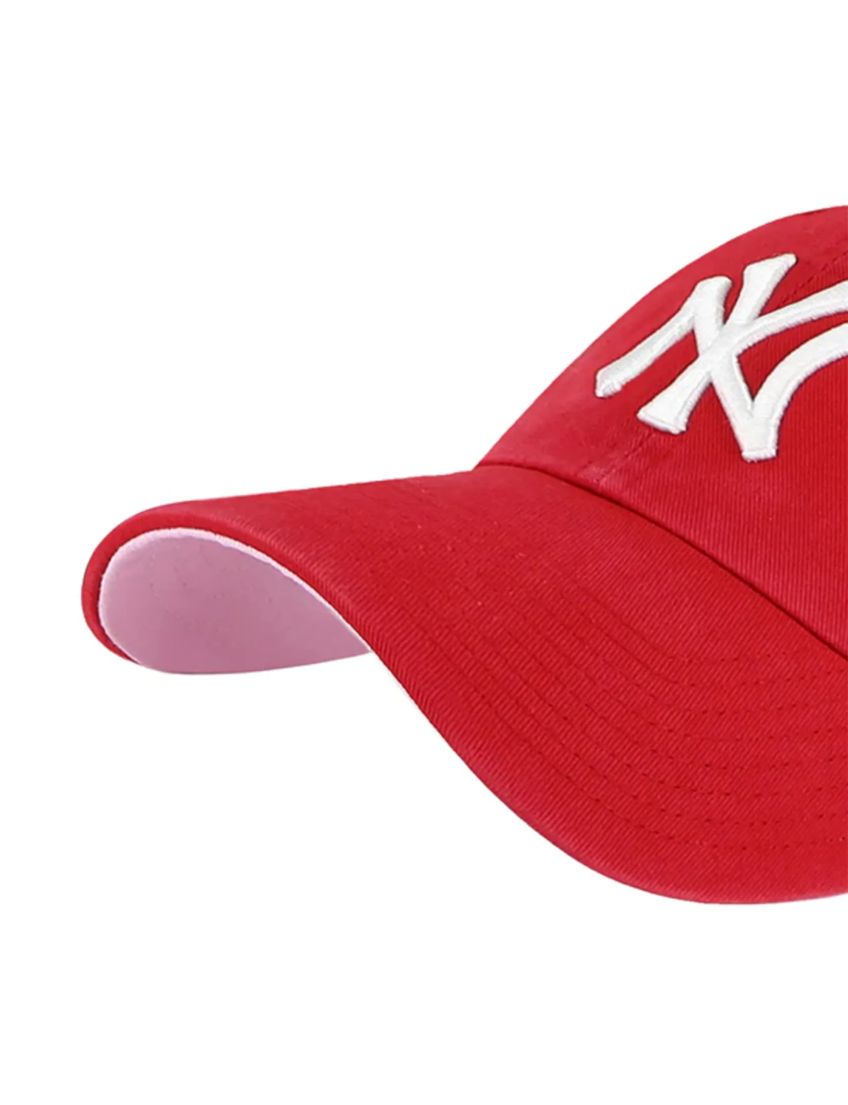 NY Yankees Ballpark Clean Up Cap, Red/White/Rose