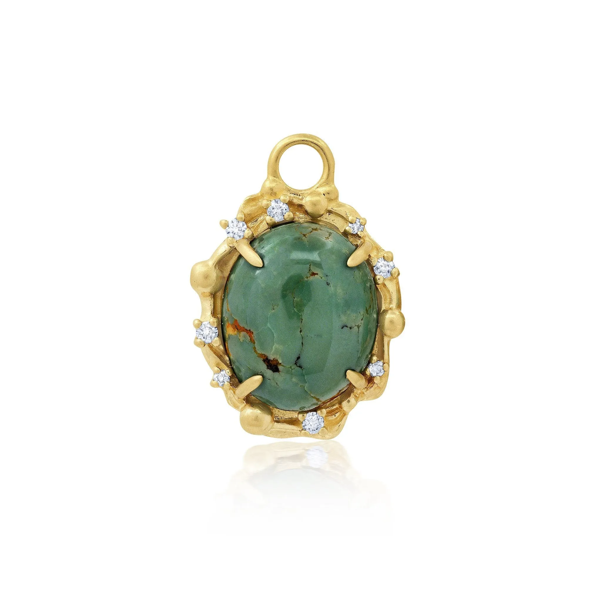 Oval Diamond Turquoise Charm