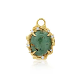 Oval Diamond Turquoise Charm