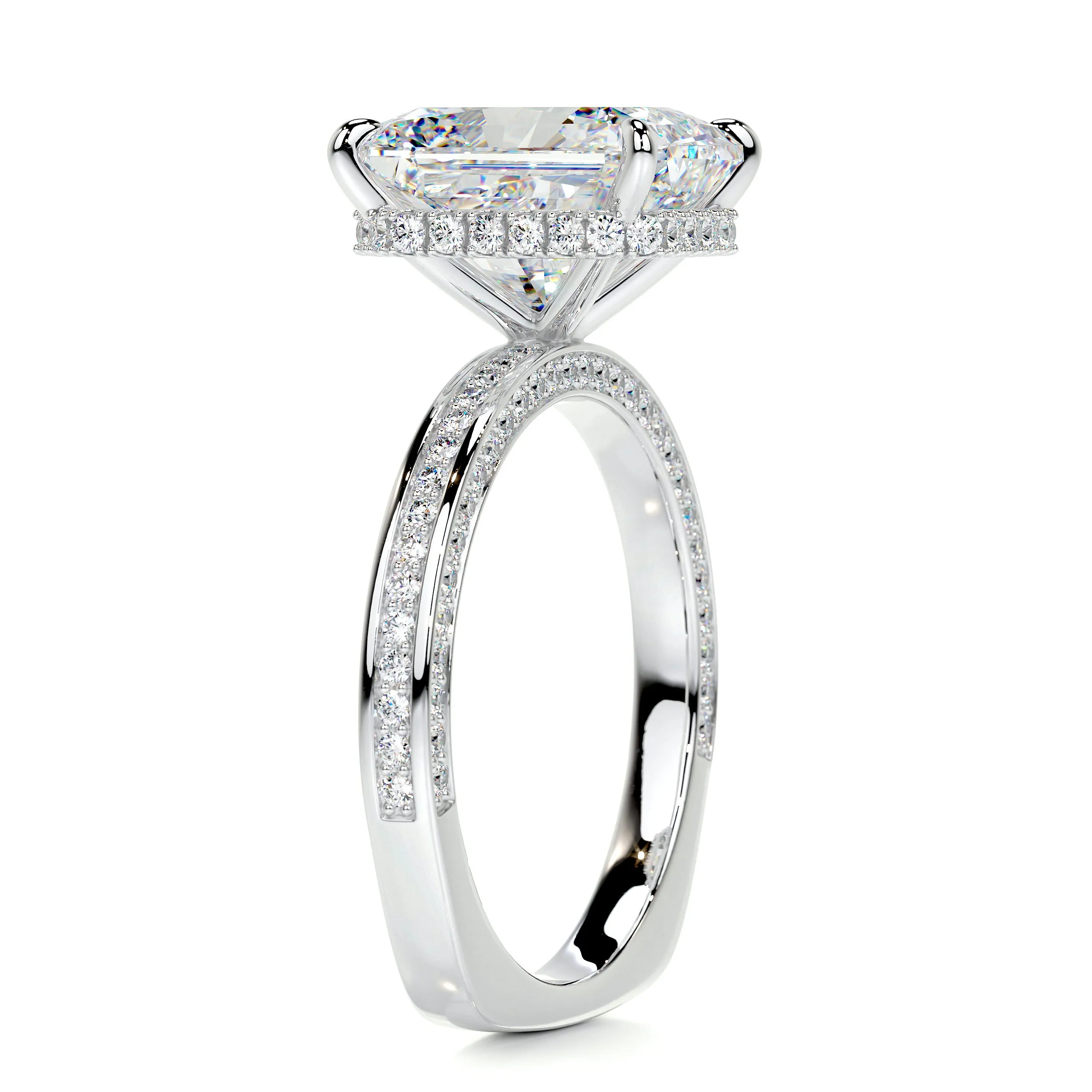 Pamela Moissanite & Diamonds Ring -Platinum