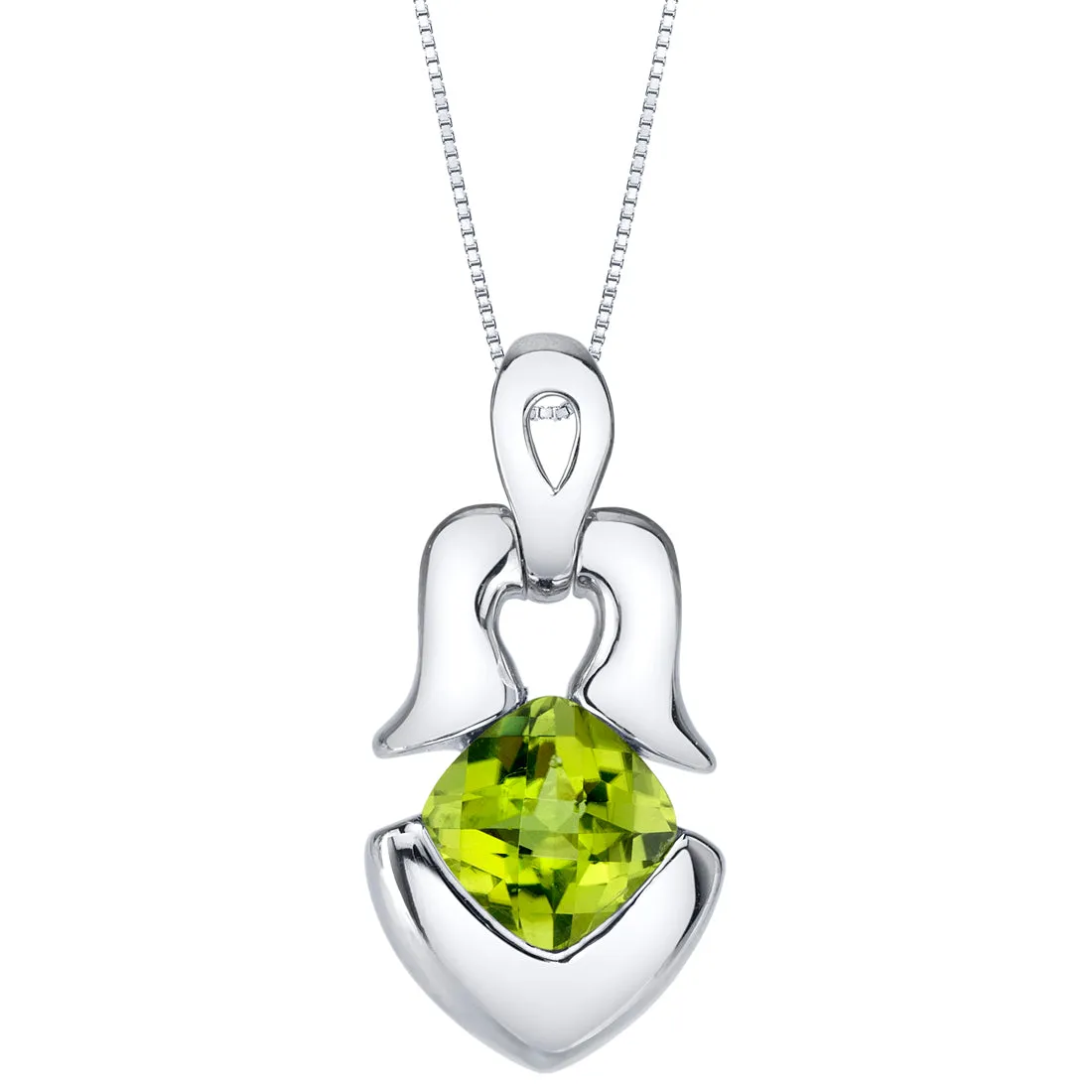 Peridot Sterling Silver Tumi Pendant