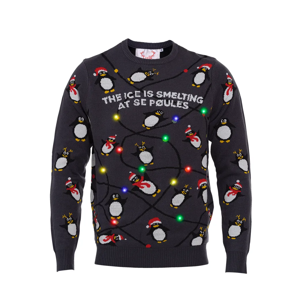 Pingvinernes Julesweater LED