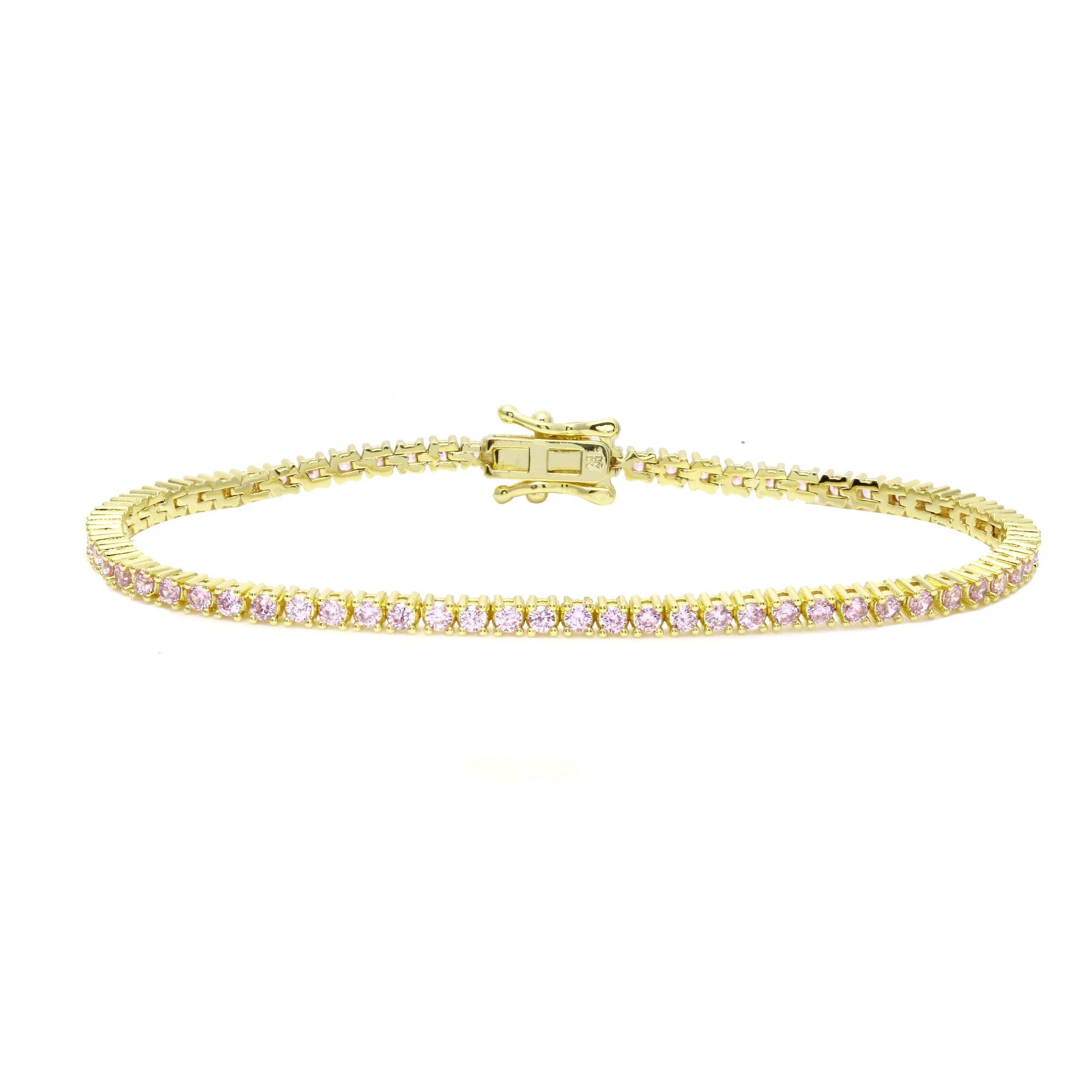 Pink Thin Tennis Bracelet