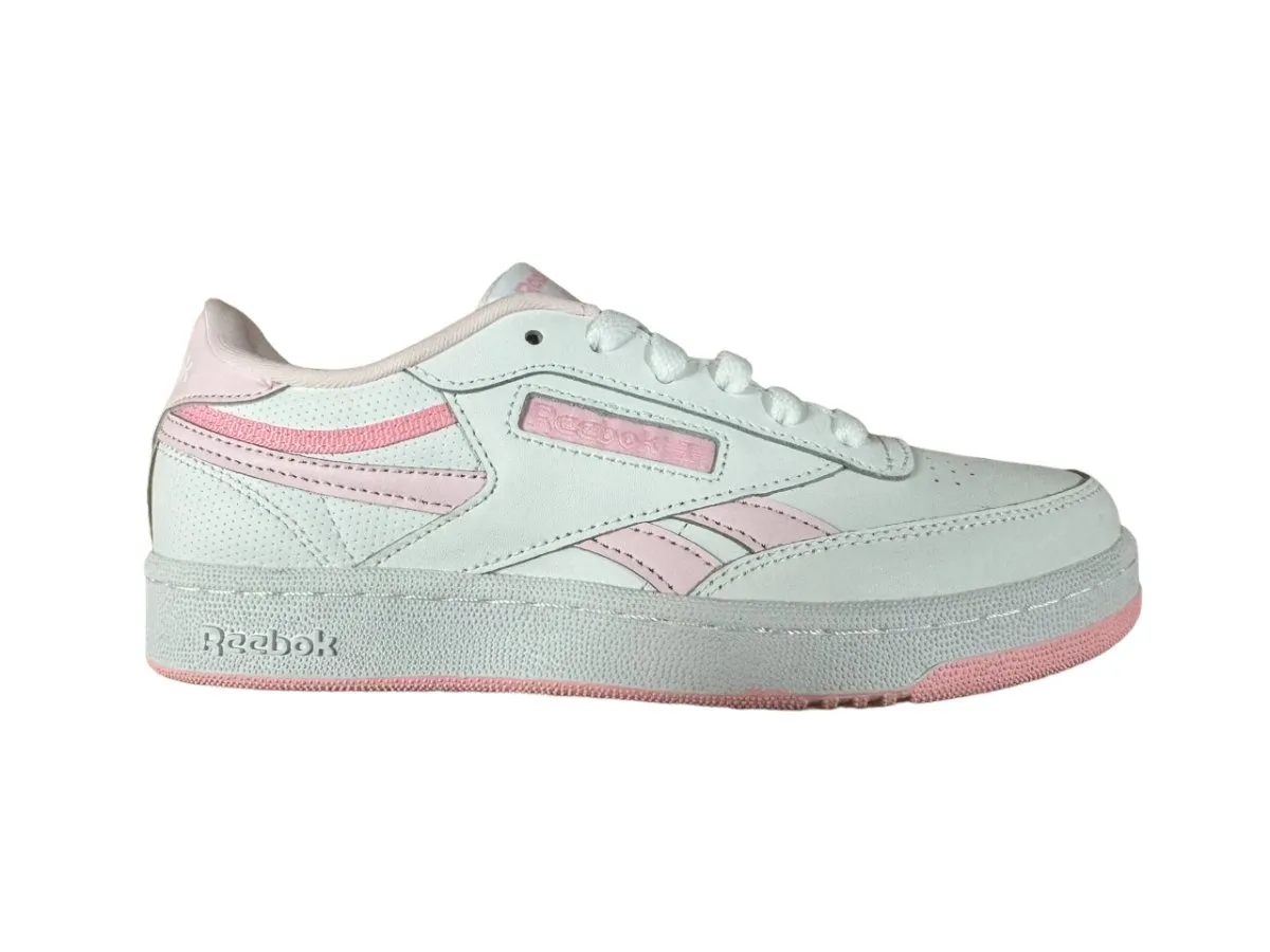 REEBOK JUNIOR CLUB C WHITE/PINK SHOES