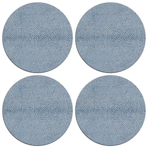 Shagreen Tablemat Blue Round XL