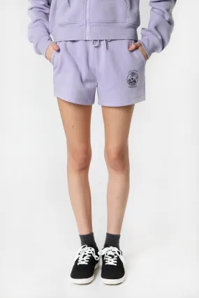 Short en Molleton Lilas Imprimé Sovrn Voices Femme