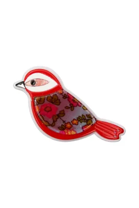 SIA BROOCH RED BIRD