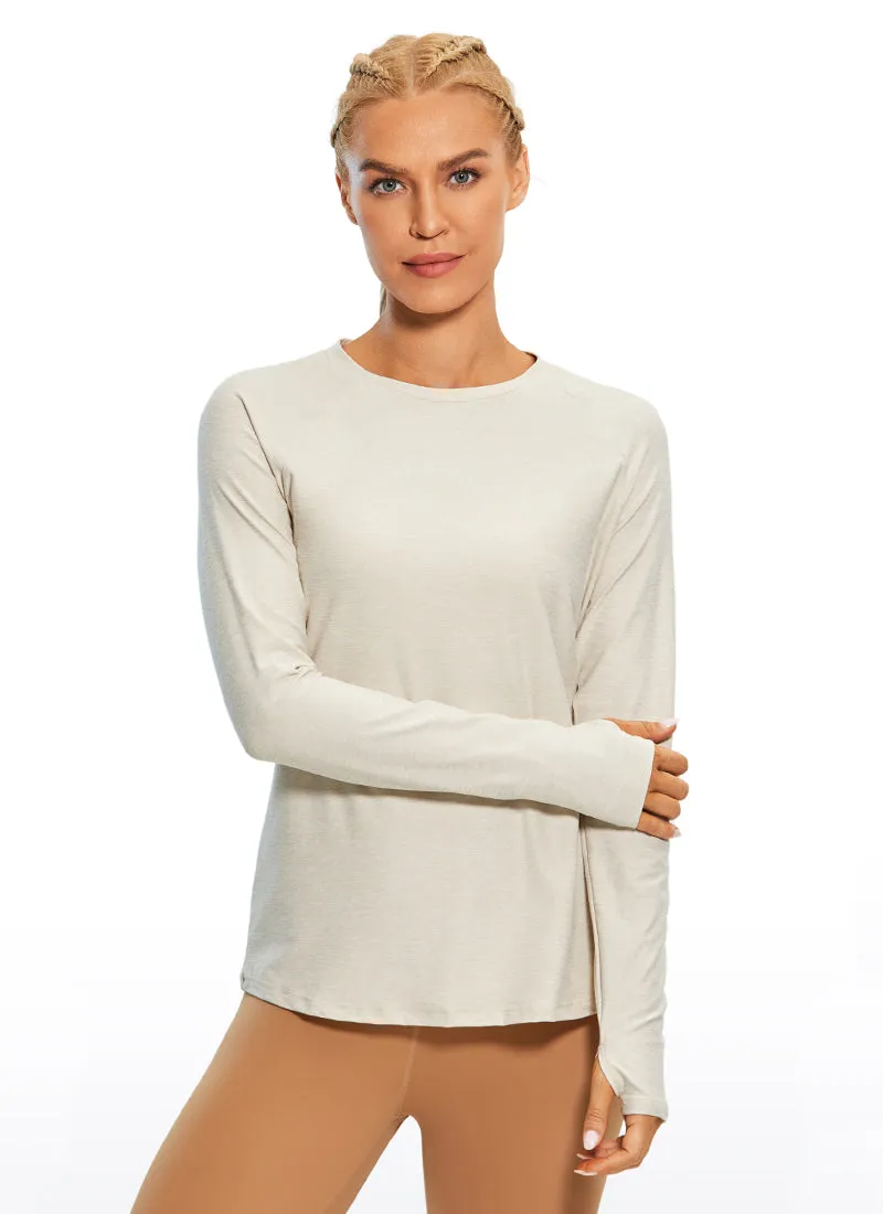 Soft Heather Long Sleeves Thumbholes