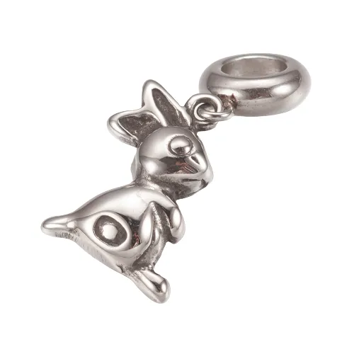 Stainless Steel Cute Bunny Charm