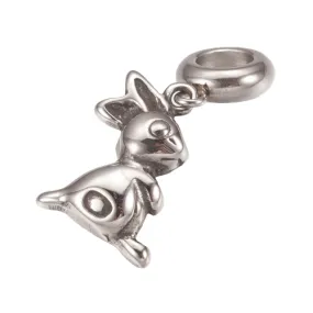 Stainless Steel Cute Bunny Charm