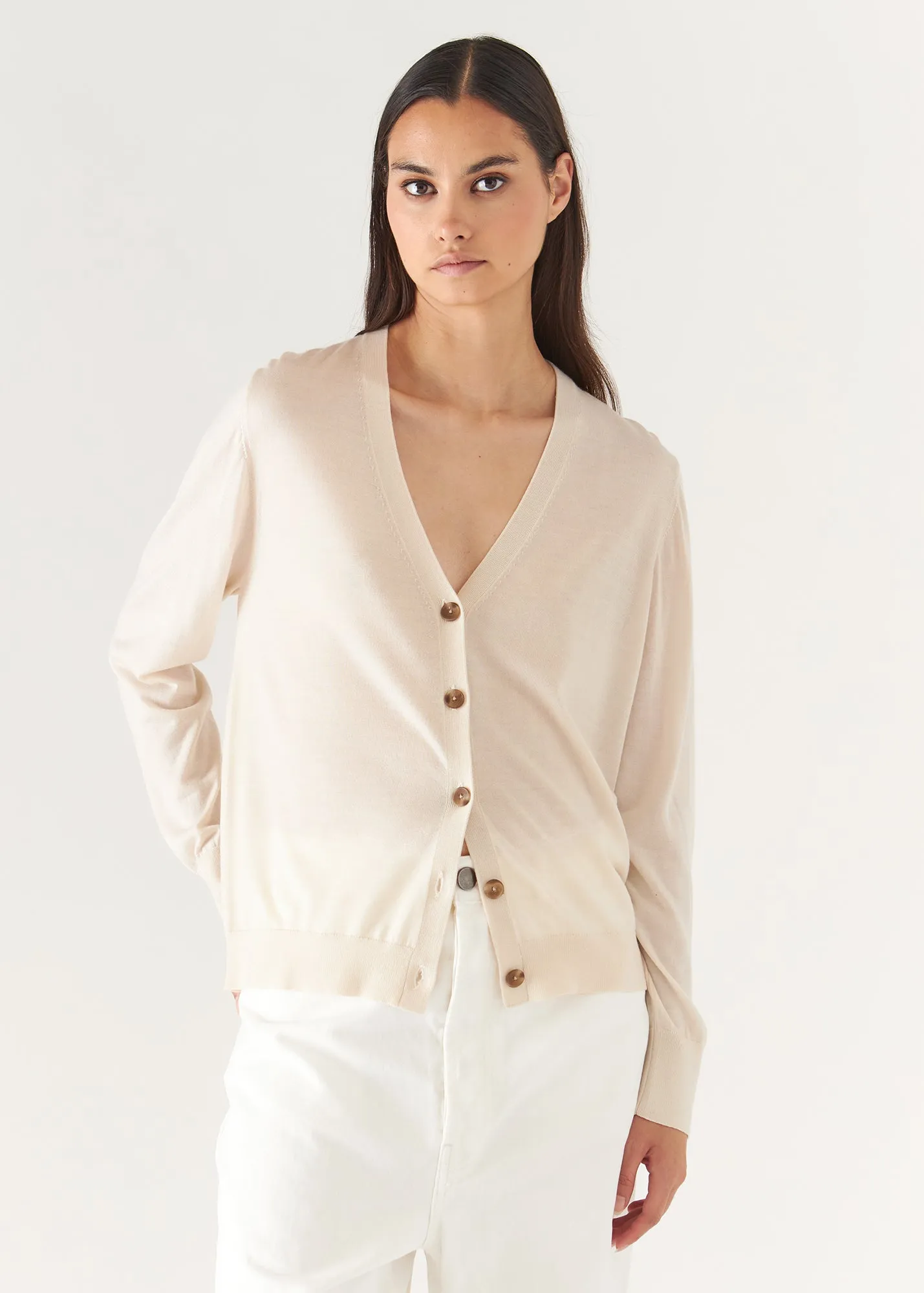 SUPERFINE MERINO LYOCELL RELAXED CARDIGAN