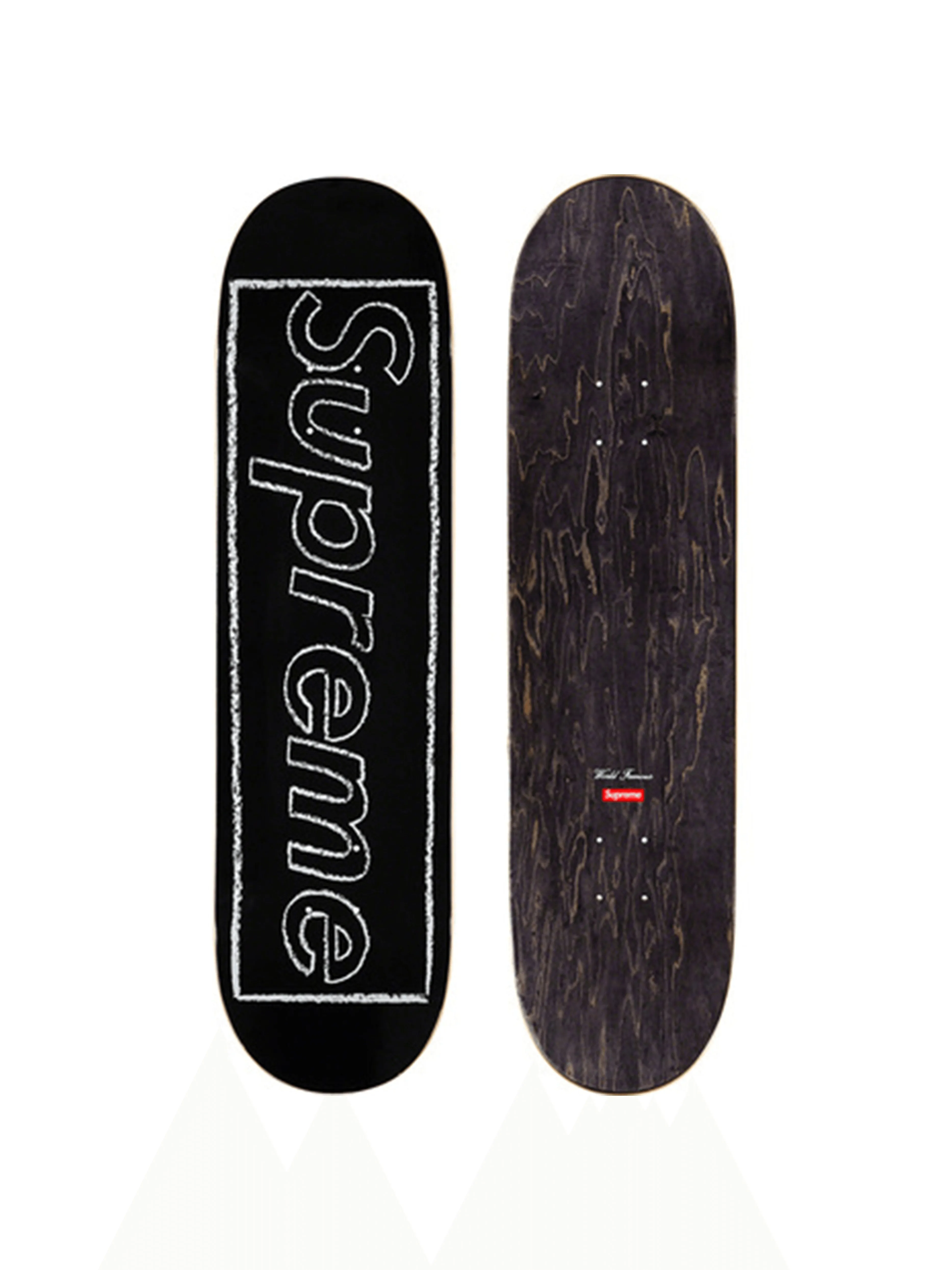 Supreme KAWS Chalk Logo Skateboard Deck BLACK [SS21]