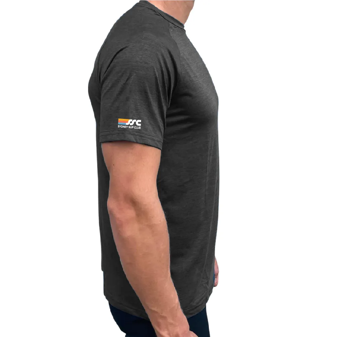 SYDNEY SUP CLUB - UV Performance S/S Tech Tee - Charcoal - CUSTOM