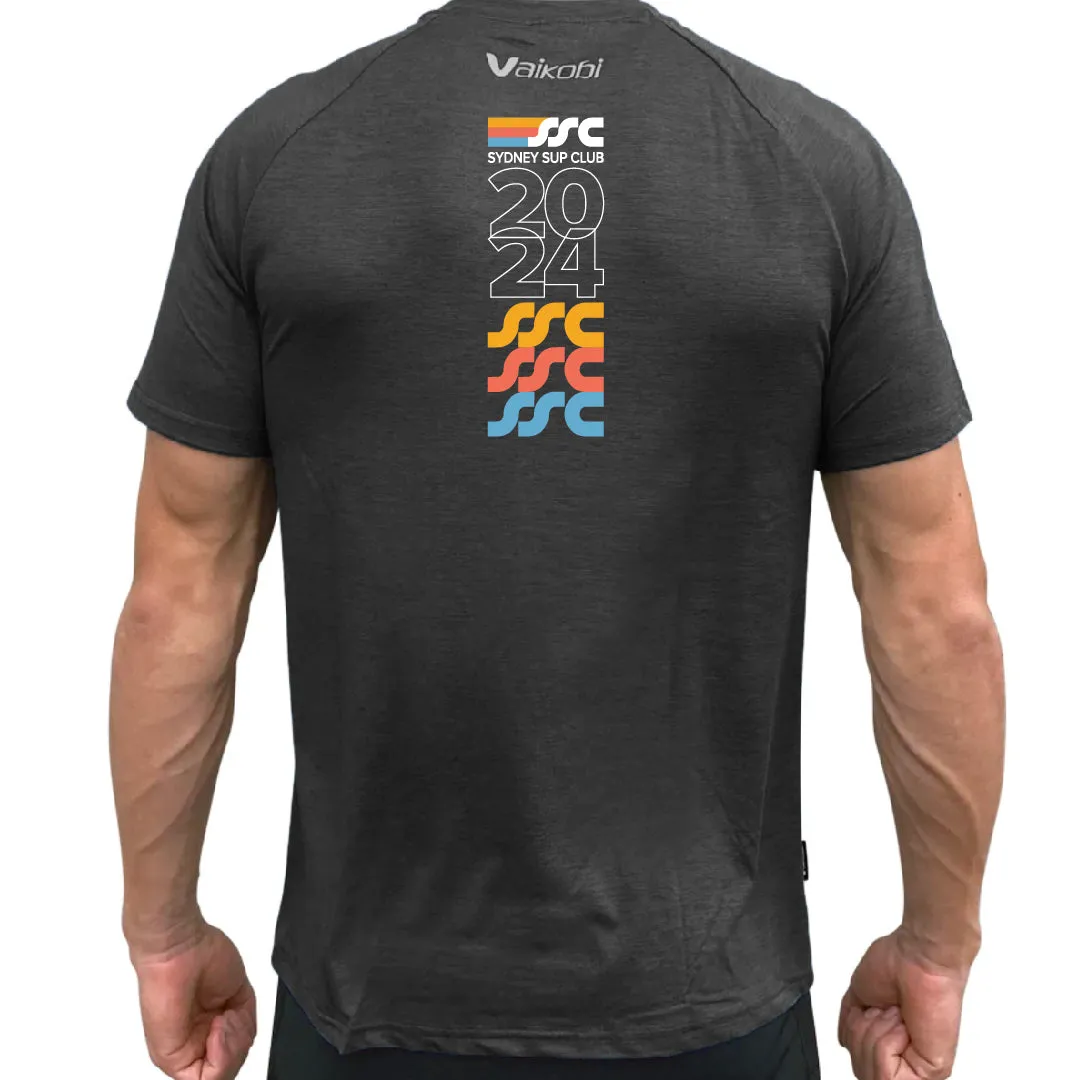 SYDNEY SUP CLUB - UV Performance S/S Tech Tee - Charcoal - CUSTOM