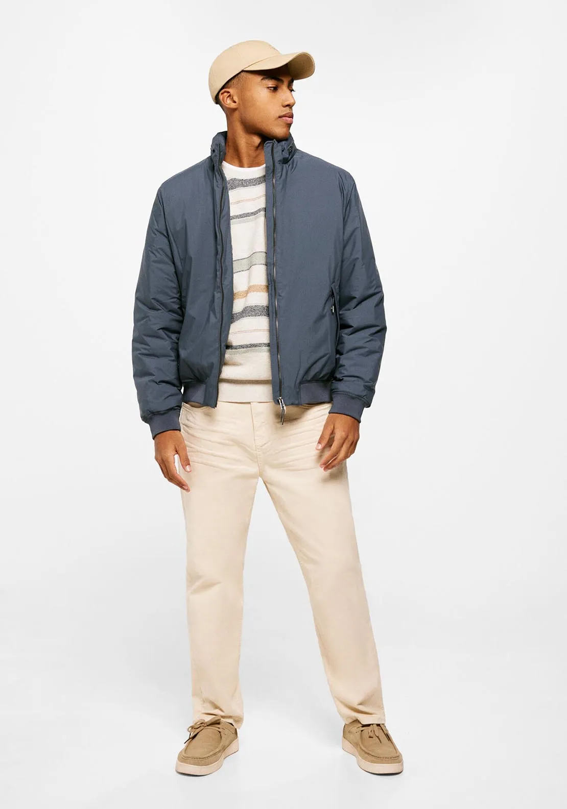 Technical quilted jacket - Blue