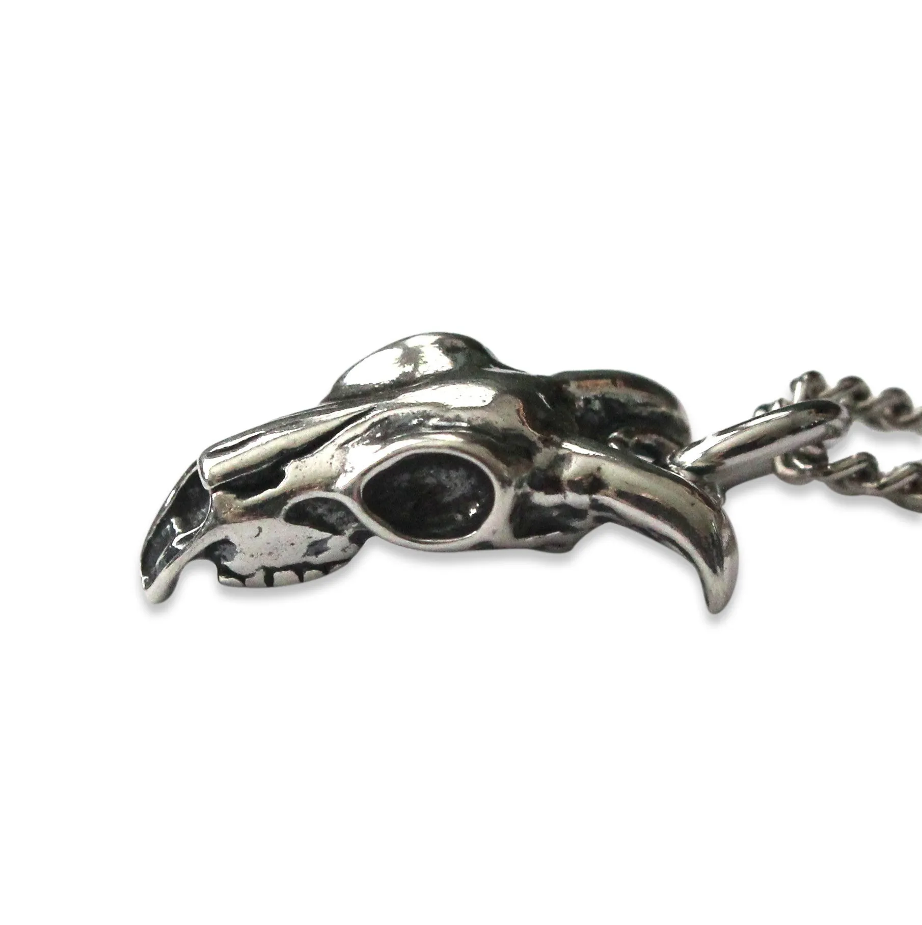 Tiny Ram Skull Necklace