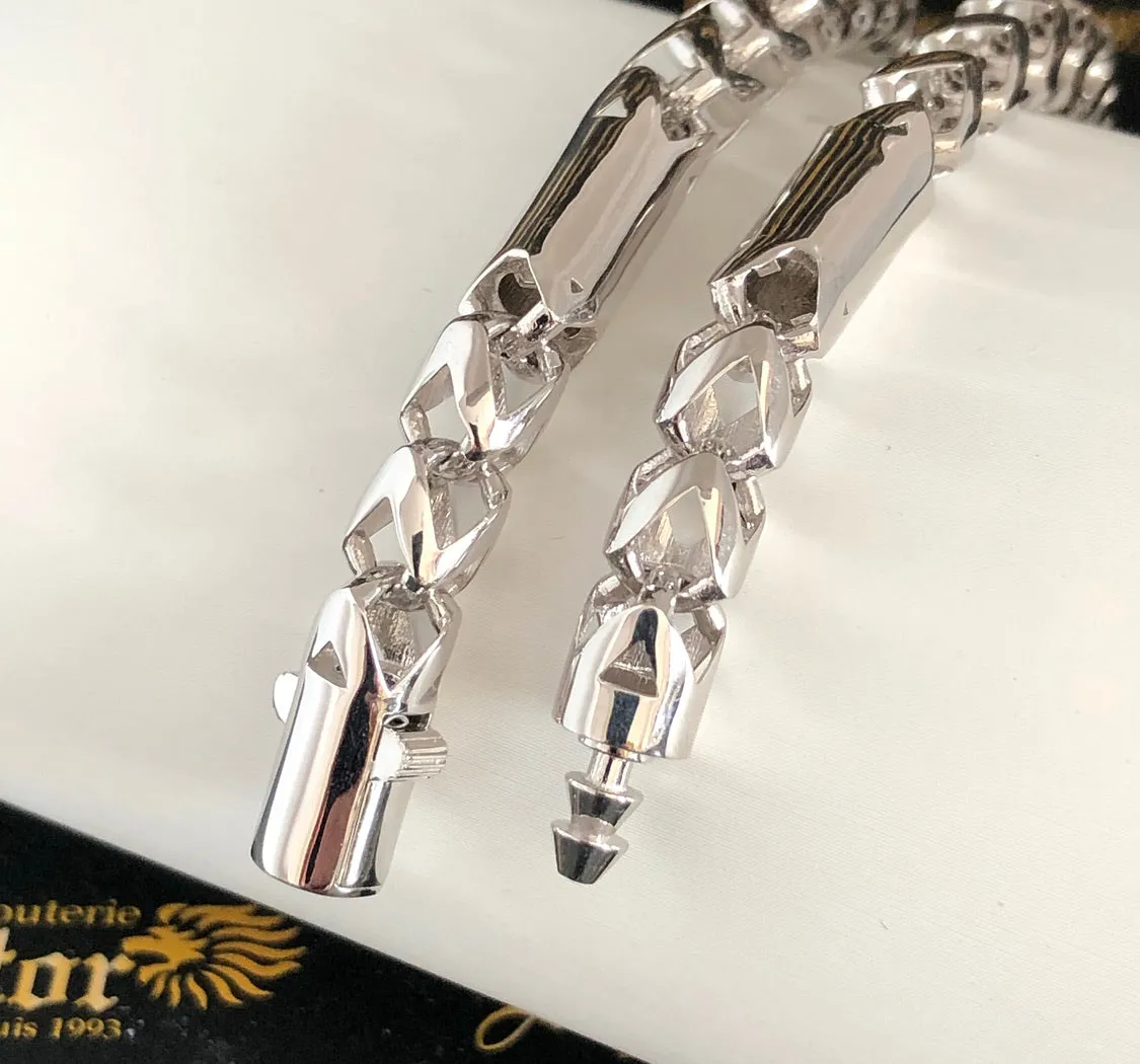 White gold bullet chain MC099